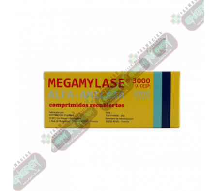 MEGAMYLASE 3000iu x 12 COMPRIMIDOS - FARMEDIS