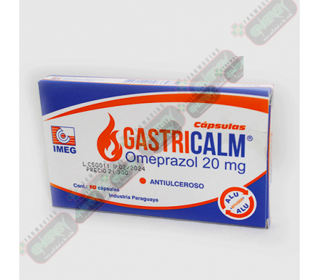 GASTRICALM 20MG CAJA X 10 CAPSULAS -3975
