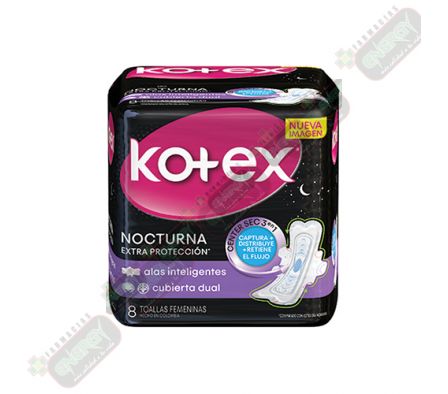 KOTEX TOALLA DUAL NOCTURNA X 8 - 5670