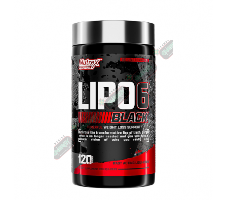 LIPO 6 BLACK x 120 CAPS 264 /533/356/388 NUTREX