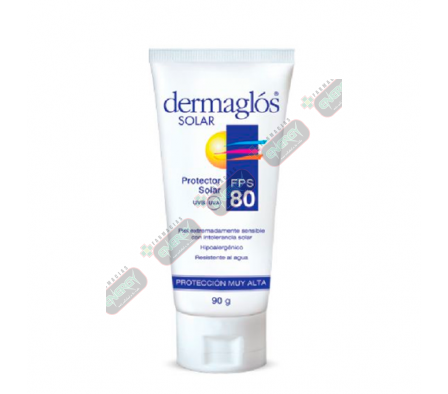 DERMAGLOS SOL PANTALLA SOLAR FPS80 CR 90GR-3707