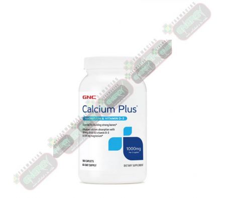 GNC CALCIUM PLUS 1000+MAG&VIT D3 x 180 CAP.* 66222