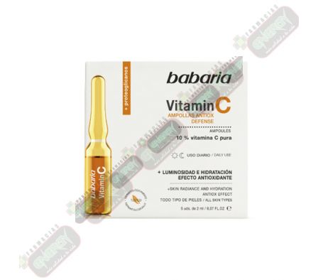 BABARIA AMPOLLAS ANTIOXIDANTE VIT C X 5 UNID -0012