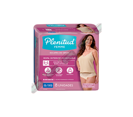 PLENITUD FEMME ADULTO PANT G/XG X 8UNID-0050/1825