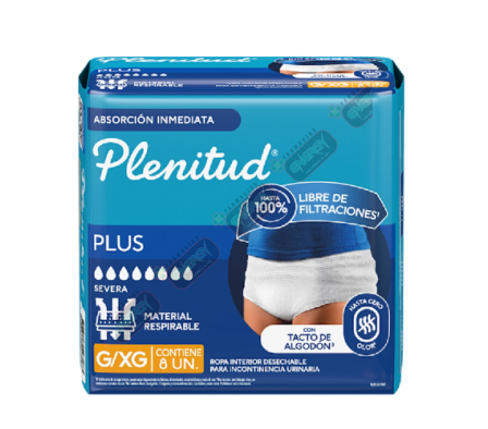 PLENITUD ADUL ROPA INT ACT PLUS G/XG x 8UND. -7173