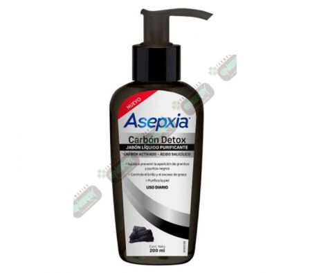 ASEPXIA JABON CARBON LIQ 200ML-9442