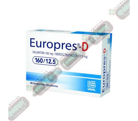 EUROPRES D 160/12,5MG CJA X 30COMP -  0409