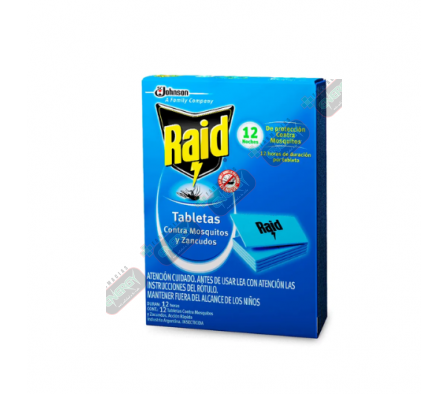 RAIDS TABLETAS MATS 20X 12 UNID - 5377