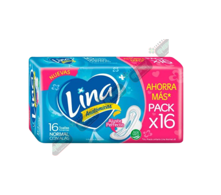 LINA NORMAL TELA C/ ALAS X 16 UNID- 0347