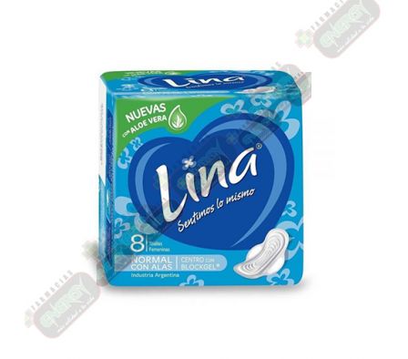 LINA NORMAL TELA C/ ALAS X 8 UNIDADES - 0330