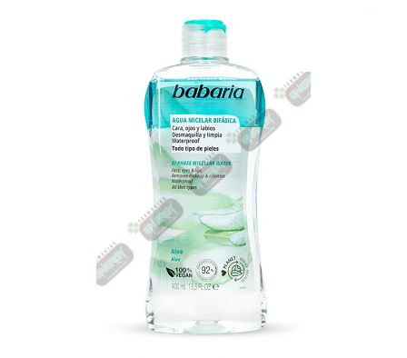 BABARIA AGUA MICELAR BIFA ALOE VERA X 400ML-0159