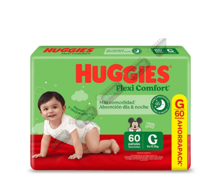HUGGIES FLEXI COMFORT G3 X 60 -2860