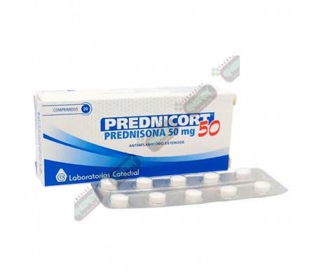 PREDNICORT 50MG CAJA X 20 COMPRIMIDOS - 3961