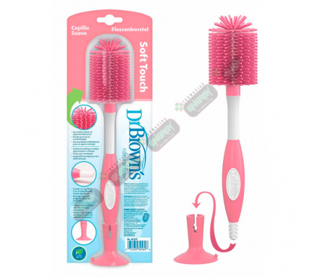 DR BROWNS CEPILLO P/ BIBERON SUAVE ROSA - 5698