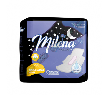 MILENA TOALLA HIG. NOCTURA C/ ALAS X 8 UNI - 2358