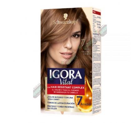IGORA VITAL 7-1 RUBIO MED CENIZA EST. 50ML- 3702