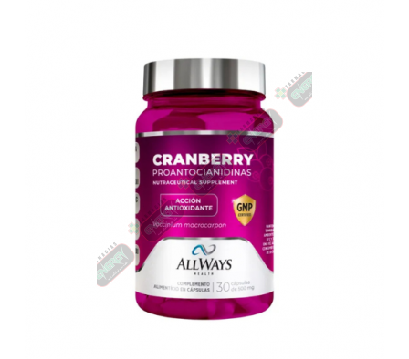 ALLWAYS CRANBERRY 500MG FRASCO X 30 CPASULAS-4221