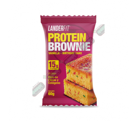 LANDERFIT BROWNIE BIRTHDAY CAKE X 60GR (10)-4817