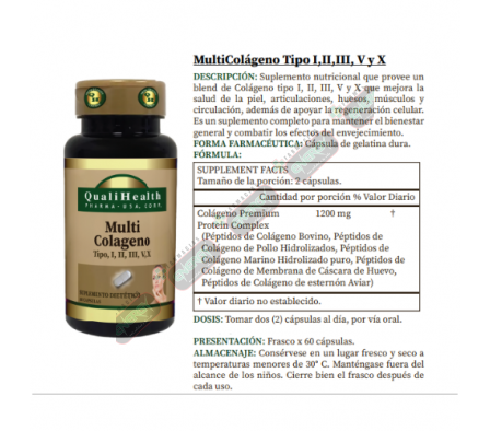 QUALIHEALTH MULTI COLLAGENO X 60 CAPS-25649
