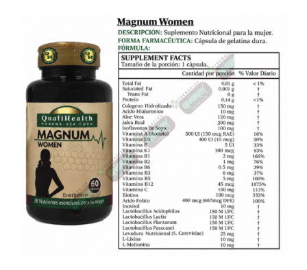QUALIHEALTH MAGNUM WOMEN X 60 CAPS-605156