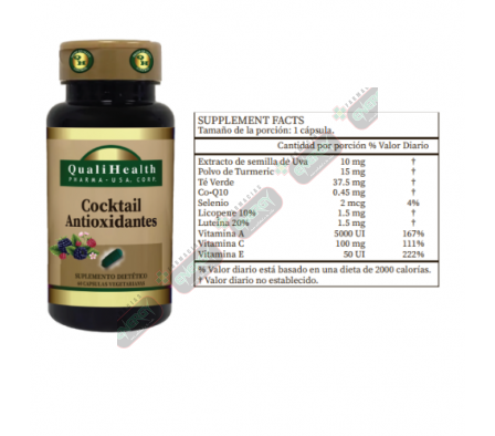 QUALIHEALT COCKTAIL ANTIOXIDANTES    X 60 CAPS-600311