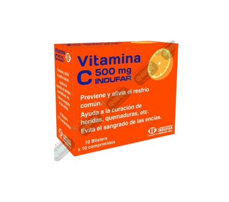 VITAMINA C 500mg TIRA x 10 COMP-0285 INDUFAR EXHIB