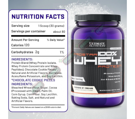 PROSTAR WHEY COOKIES CREAN 2LBS 1283 ULTIMATE