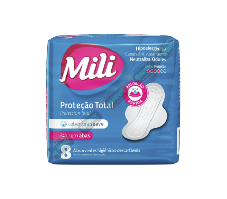 MILI TOALLITA HIG.CONFOR C/ALAS SUAVE X 8 -3941