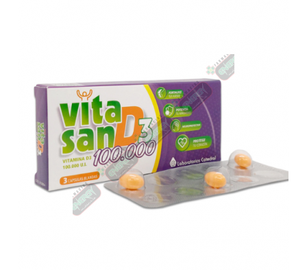 VITASAN D3 100,000UI CAJA X 3 CAPSULAS - 5996