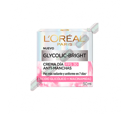 LOREAL GLYCOLIC -BRIGT CREMA FACIAL DIA FPS30-5998