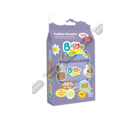 TOALLITAS HUMEDAS BABYSUN AROMA BEBE PACK X 6 UN-8473