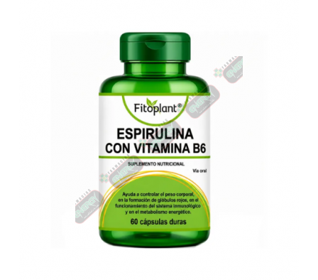 ESPIRULINA CON VITAMINA B6 FITOPLANT X 60CAPS-1628