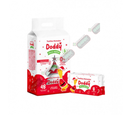 DODDY TOALLITAS HUM. EDICION NAVIDAD PACK X 6 UN-6154